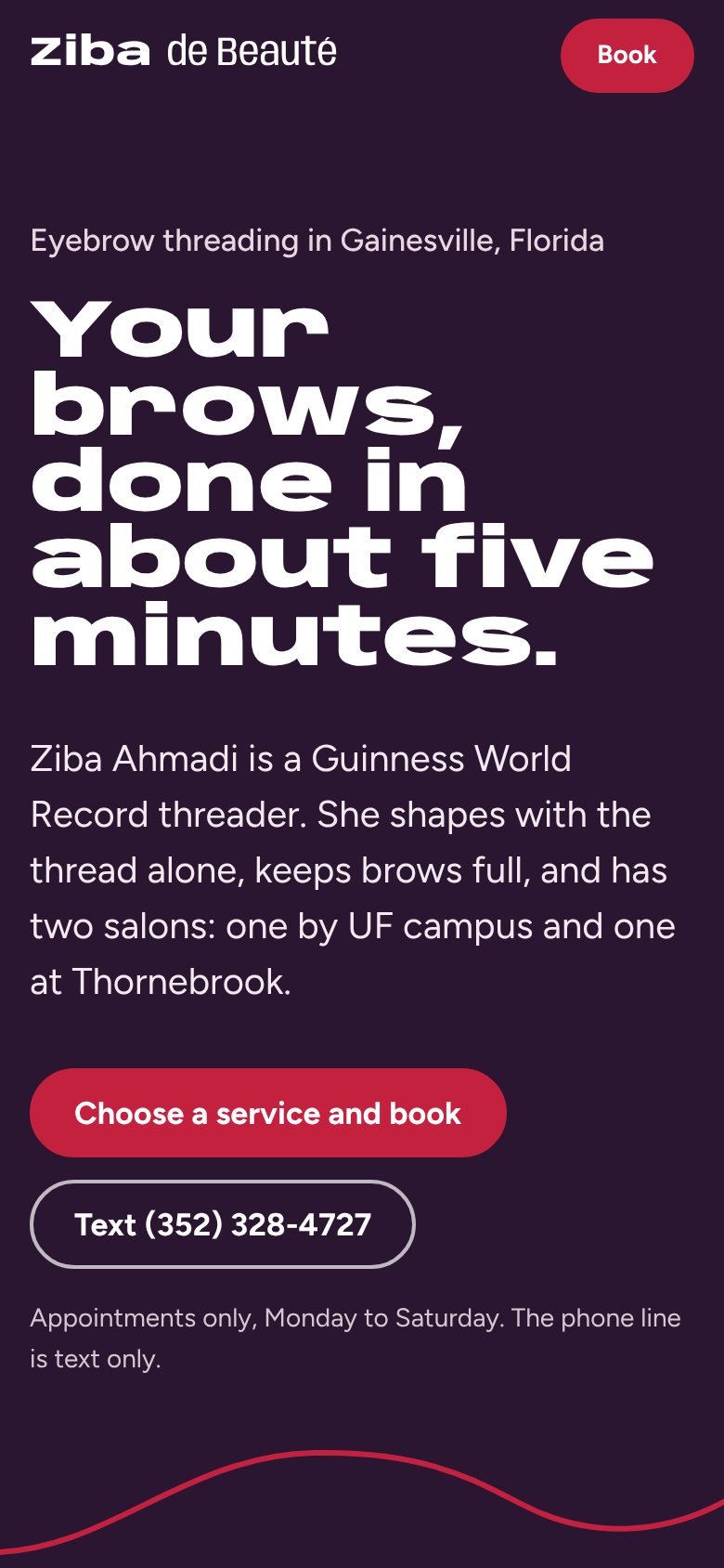 Home page on a phone